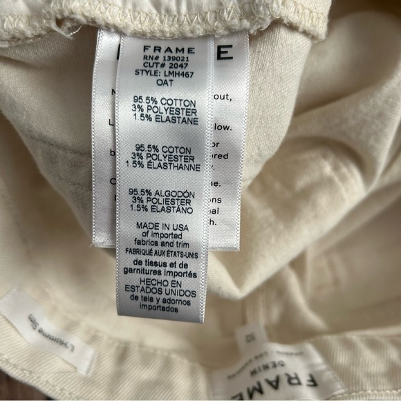 Frame Denim Cream L'Homme Slim Jeans - Picture 5 of 5